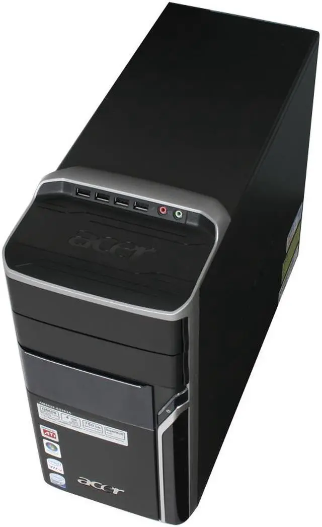 Alt view image 11 of 14 - Acer Desktop PC Aspire AM5620-E5203A Intel Core 2 Quad Q6600 4GB DDR2 750GB HDD ATI Radeon HD 2600 PRO Windows Vista Home Premium (English/French)