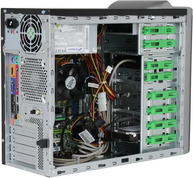 Alt view image 8 of 14 - Acer Desktop PC Aspire AM5100-EF9500A AMD Phenom X4 9500 3GB DDR2 500GB HDD ATI Radeon X1250 IGP Windows Vista Home Premium
