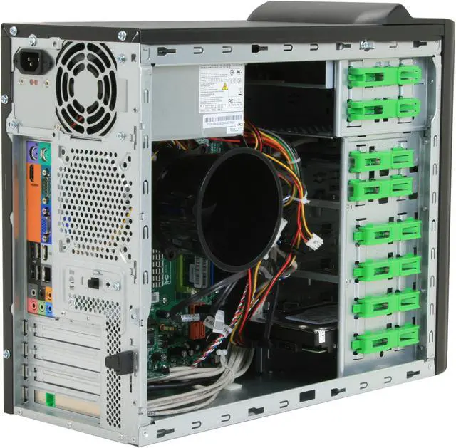 Alt view image 10 of 20 - Acer Desktop PC Aspire AM3641-BE4700A Intel Core 2 Duo E4700 3GB DDR2 320GB HDD NVIDIA GeForce 7100 Windows Vista Home Premium 64-bit (English / French)