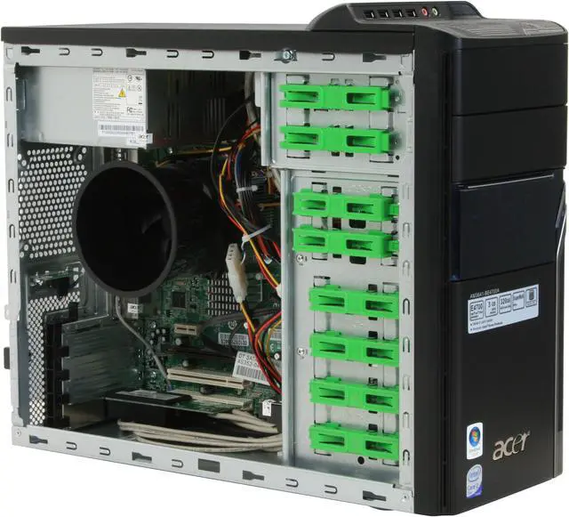 Alt view image 13 of 20 - Acer Desktop PC Aspire AM3641-BE4700A Intel Core 2 Duo E4700 3GB DDR2 320GB HDD NVIDIA GeForce 7100 Windows Vista Home Premium 64-bit (English / French)