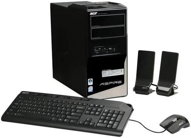 Main image of Acer Desktop PC Aspire AM5621-EQ9300A Intel Core 2 Quad Q9300 8GB DDR2 1.28TB HDD NVIDIA GeForce 9800 GT Windows Vista Home Premium 64-bit (English / French)