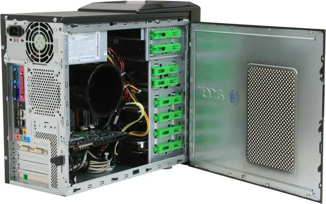 Alt view image 8 of 19 - Acer Desktop PC Aspire AM5621-EQ9300A Intel Core 2 Quad Q9300 8GB DDR2 1.28TB HDD NVIDIA GeForce 9800 GT Windows Vista Home Premium 64-bit (English / French)