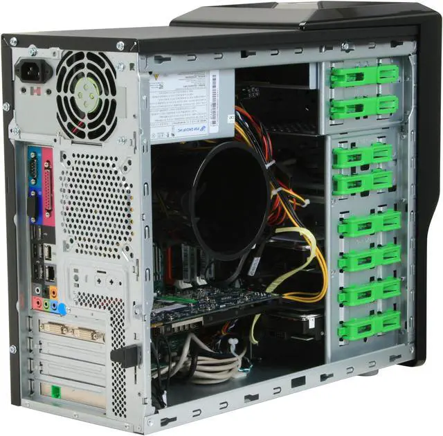 Alt view image 9 of 19 - Acer Desktop PC Aspire AM5621-EQ9300A Intel Core 2 Quad Q9300 8GB DDR2 1.28TB HDD NVIDIA GeForce 9800 GT Windows Vista Home Premium 64-bit (English / French)