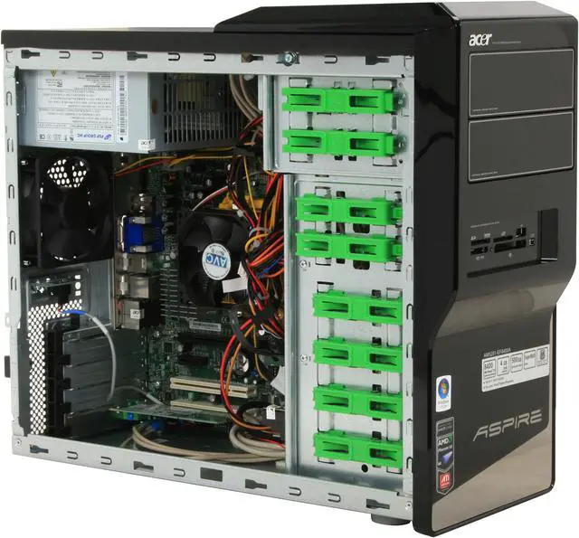Alt view image 11 of 20 - Acer Desktop PC Aspire AM5201-EF8400A AMD Phenom X3 8400 4GB DDR2 500GB HDD ATI Radeon HD 3200 Windows Vista Home Premium (English/French)