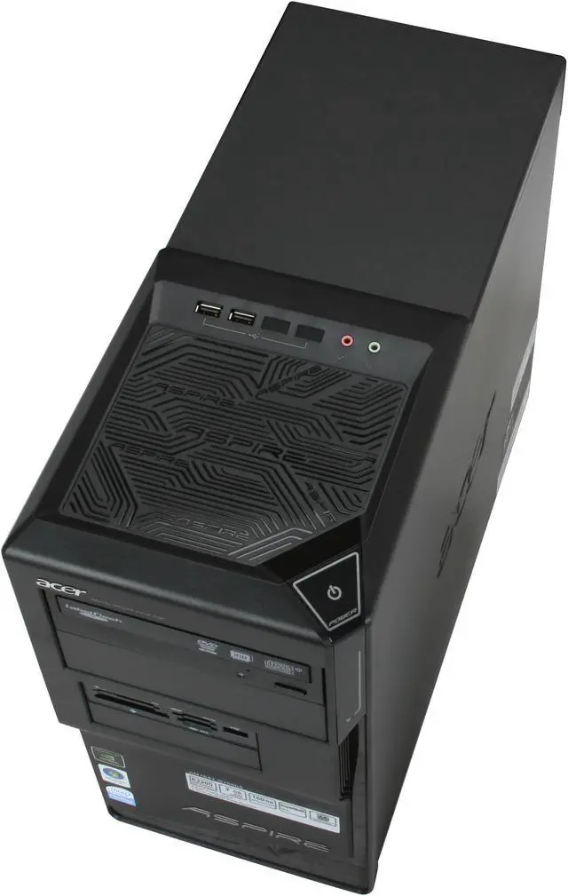 Alt view image 12 of 20 - Acer Desktop PC Aspire AM1641-B1680A Intel Pentium E2200 2GB DDR2 160GB HDD NVIDIA GeForce 7050 Windows Vista Home Premium