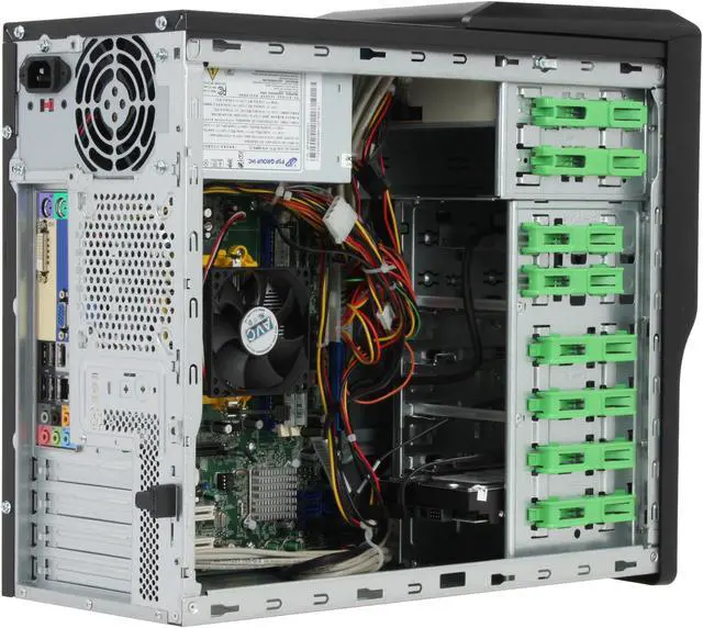 Alt view image 7 of 19 - Acer Desktop PC Aspire AM1201-E1604B AMD Athlon X2 4050e 2GB DDR2 250GB HDD ATI Radeon 2100 IGP Windows Vista Home Basic (English/French)