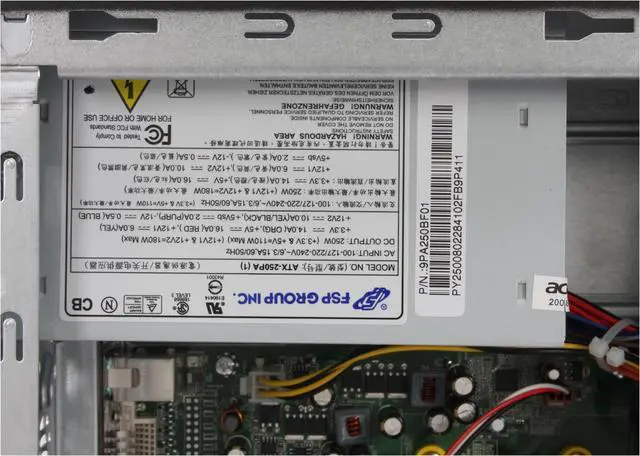 Alt view image 14 of 19 - Acer Desktop PC Aspire AM1201-E1604B AMD Athlon X2 4050e 2GB DDR2 250GB HDD ATI Radeon 2100 IGP Windows Vista Home Basic (English/French)