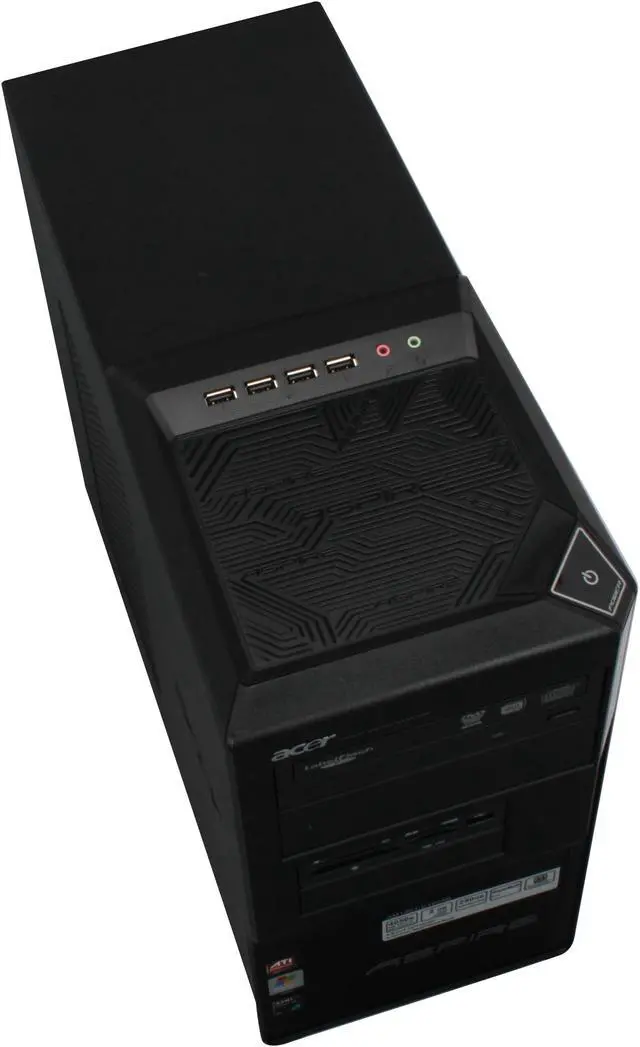 Alt view image 11 of 19 - Acer Desktop PC Aspire AM1201-E1604B AMD Athlon X2 4050e 2GB DDR2 250GB HDD ATI Radeon 2100 IGP Windows Vista Home Basic (English/French)
