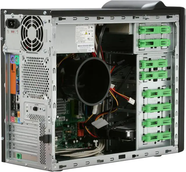 Alt view image 10 of 20 - Acer Desktop PC Aspire AM3641-ED7200A Intel Core 2 Duo E7200 4GB DDR2 500GB HDD NVIDIA GeForce 7100 Windows Vista Home Premium 64-bit (English / French)