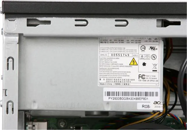 Alt view image 13 of 20 - Acer Desktop PC Aspire AM3641-ED7200A Intel Core 2 Duo E7200 4GB DDR2 500GB HDD NVIDIA GeForce 7100 Windows Vista Home Premium 64-bit (English / French)