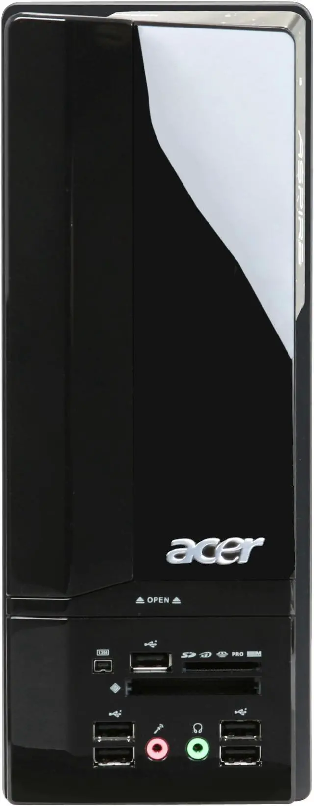 Alt view image 3 of 18 - Acer Desktop PC Aspire AX1700-U3700A Intel Pentium E2220 4GB DDR2 640GB HDD NVIDIA GeForce G100 Windows Vista Home Premium 64-bit