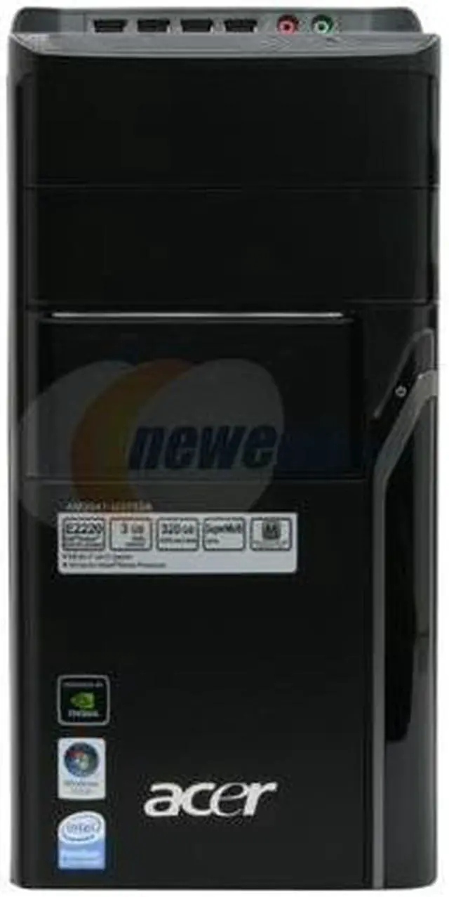 Alt view image 3 of 18 - Acer Desktop PC Aspire AM3641-U3702A Intel Pentium E2220 3GB DDR2 320GB HDD NVIDIA GeForce 7100 Windows Vista Home Premium