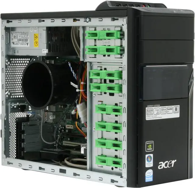 Alt view image 10 of 18 - Acer Desktop PC Aspire AM3641-U3702A Intel Pentium E2220 3GB DDR2 320GB HDD NVIDIA GeForce 7100 Windows Vista Home Premium