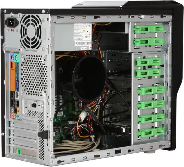 Alt view image 9 of 19 - Acer Desktop PC Aspire AM5641-U5630A Intel Core 2 Quad Q6600 4GB DDR2 320GB HDD NVIDIA GeForce 7100 Windows Vista Home Premium 64-bit