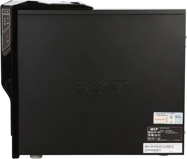 Alt view image 14 of 19 - Acer Desktop PC Aspire AM5641-U5630A Intel Core 2 Quad Q6600 4GB DDR2 320GB HDD NVIDIA GeForce 7100 Windows Vista Home Premium 64-bit