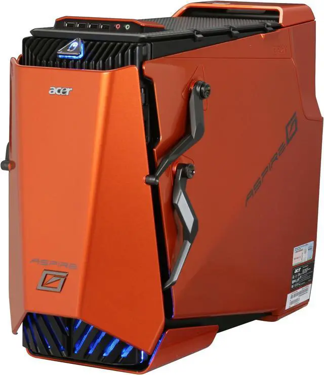 Alt view image 4 of 20 - Acer Desktop PC Aspire Predator AG7710-U7792A Intel Core i7-965 12GB DDR3 1TB HDD ATI Radeon HD 4870 X2 Windows Vista Home Premium 64-bit
