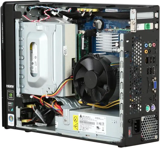 Alt view image 5 of 13 - Acer Desktop PC Aspire AX1200-B1781A AMD Athlon X2 4050e 4GB DDR2 320GB HDD NVIDIA GeForce 8200 Windows Vista Home Premium 64-bit