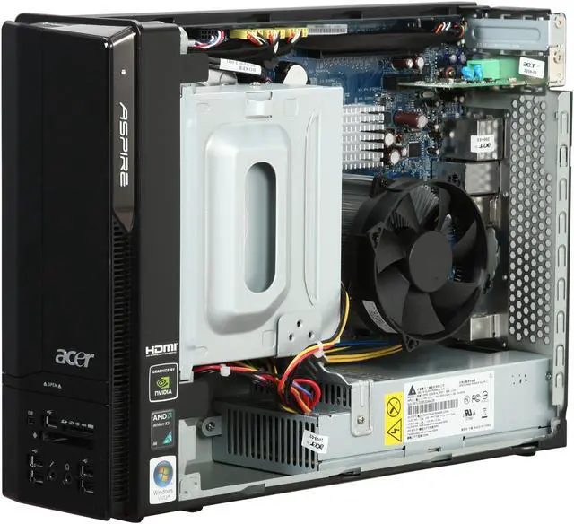 Alt view image 7 of 13 - Acer Desktop PC Aspire AX1200-B1781A AMD Athlon X2 4050e 4GB DDR2 320GB HDD NVIDIA GeForce 8200 Windows Vista Home Premium 64-bit