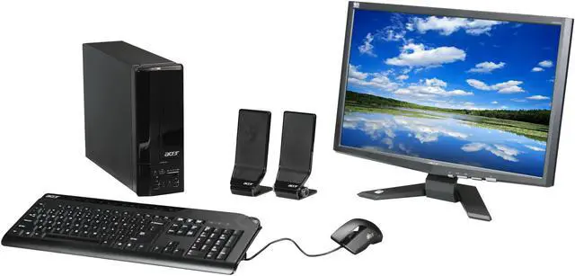 Main image of Acer Desktop PC Aspire AX1200-B1792A AMD Athlon X2 4850e 4GB DDR2 320GB HDD NVIDIA GeForce 8200 Windows Vista Home Premium 64-bit