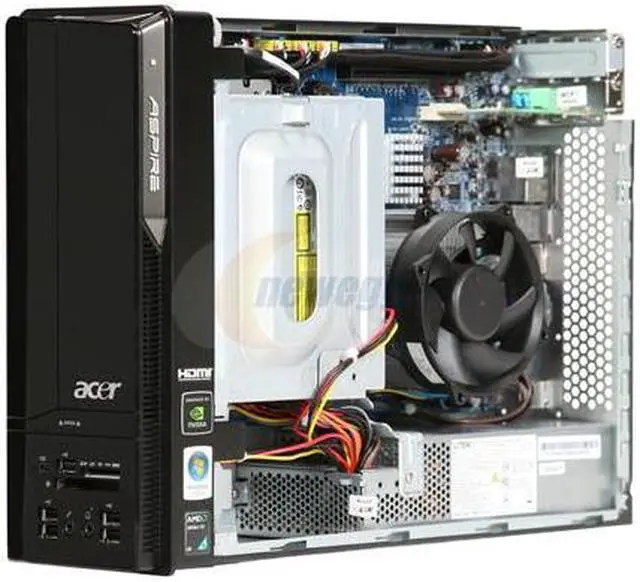 Alt view image 7 of 13 - Acer Desktop PC Aspire AX1200-B1792A AMD Athlon X2 4850e 4GB DDR2 320GB HDD NVIDIA GeForce 8200 Windows Vista Home Premium 64-bit