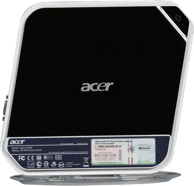 Alt view image 4 of 7 - Acer Desktop PC AspireRevo AR1600-U910H Intel Atom 230 1GB DDR2 160GB HDD Windows XP Home