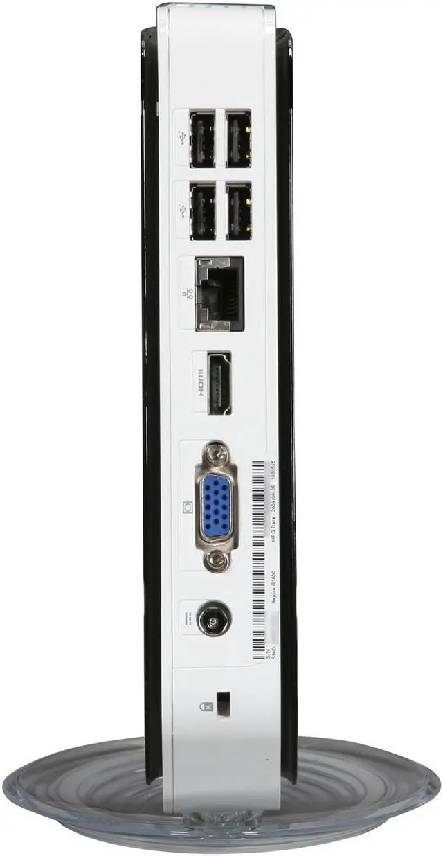 Alt view image 5 of 7 - Acer Desktop PC AspireRevo AR1600-U910H Intel Atom 230 1GB DDR2 160GB HDD Windows XP Home