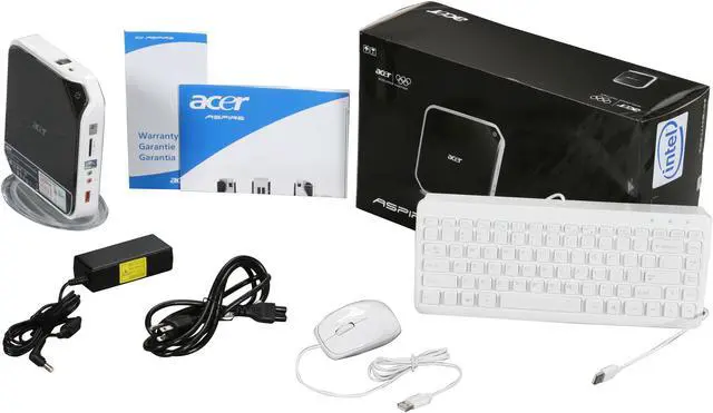 Alt view image 7 of 7 - Acer Desktop PC AspireRevo AR1600-U910H Intel Atom 230 1GB DDR2 160GB HDD Windows XP Home