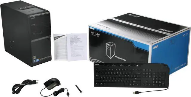 Alt view image 10 of 10 - Acer Desktop PC Aspire AM3802-U9062 Intel Core 2 Quad Q8300 8GB DDR2 1TB HDD NVIDIA GeForce GT 220 Windows 7 Home Premium 64-bit