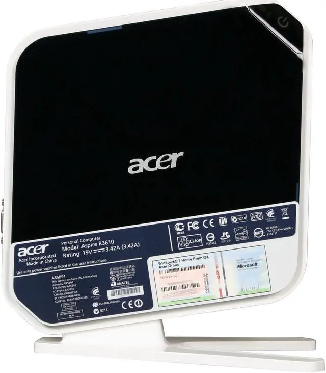 Alt view image 4 of 7 - Acer Nettop AspireRevo AR3610-U9022 Intel Atom 330 2GB DDR2 160GB HDD Windows 7 Home Premium 64-bit