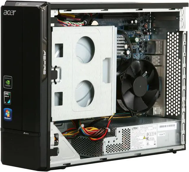 Alt view image 8 of 9 - Acer Desktop PC Aspire AX1301-U1302 AMD Athlon II X2 215 4GB DDR2 750GB HDD NVIDIA GeForce 9200 Windows 7 Home Premium 64-bit