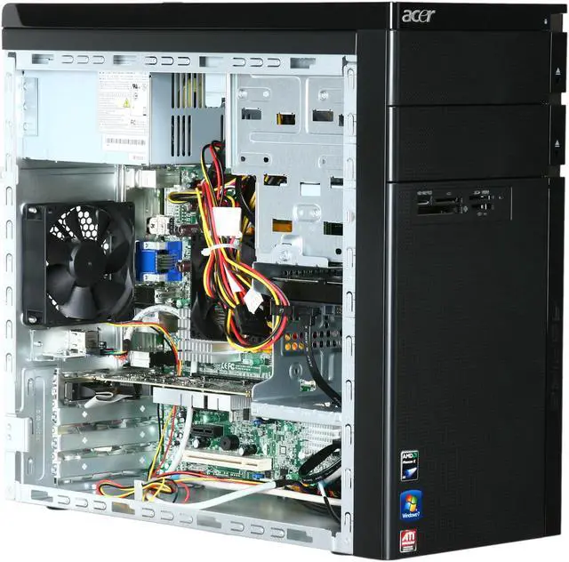 Alt view image 7 of 11 - Acer Desktop PC Aspire AM3400-U2052 AMD Phenom II X4 820 6GB DDR3 640GB HDD ATI Radeon HD 5450 Windows 7 Home Premium 64-bit