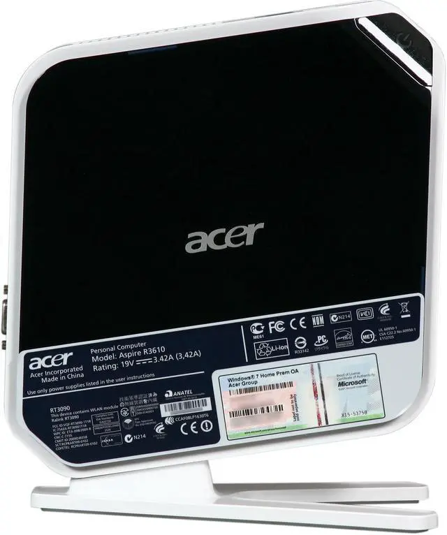 Alt view image 4 of 7 - Acer Nettop AspireRevo AR3610-U2002 Intel Atom 330 2GB DDR2 250GB HDD Windows 7 Home Premium 64-bit