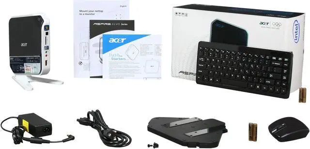 Alt view image 7 of 7 - Acer Nettop AspireRevo AR3610-U2002 Intel Atom 330 2GB DDR2 250GB HDD Windows 7 Home Premium 64-bit