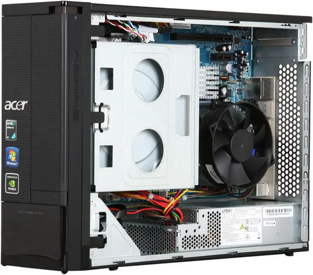 Alt view image 7 of 9 - Acer Desktop PC Aspire AX3400-U2012 AMD Athlon II X3 435 4GB DDR3 500GB HDD NVIDIA GeForce 9200 Windows 7 Home Premium 64-bit
