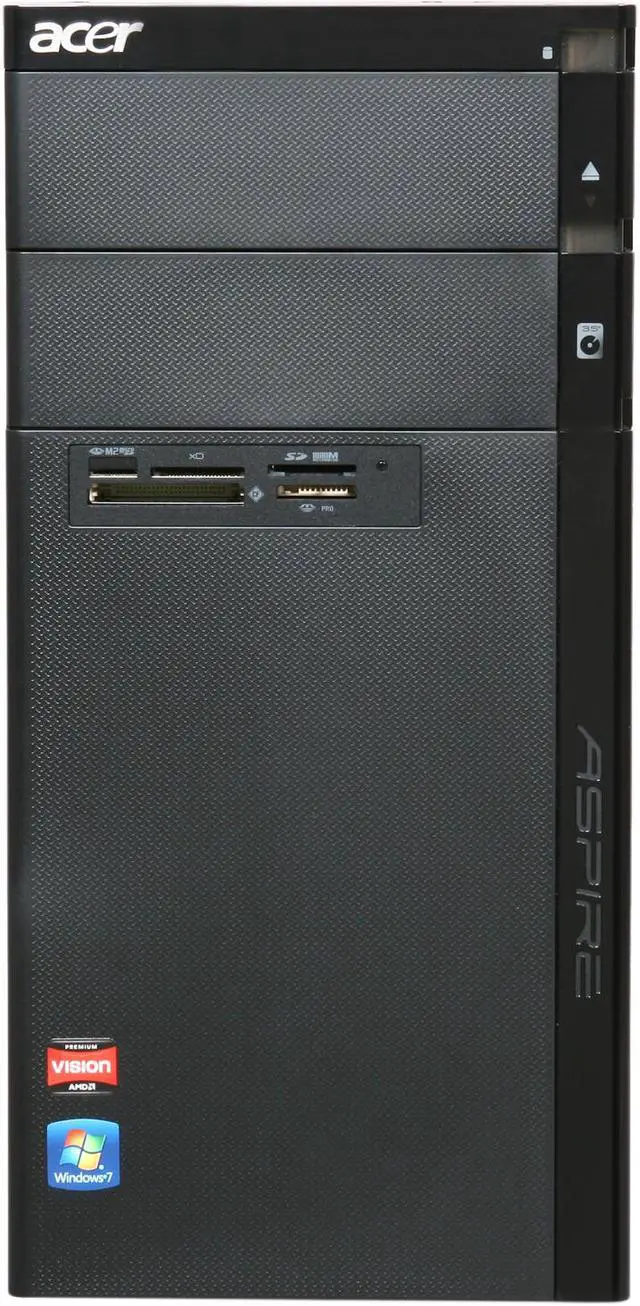 Alt view image 2 of 14 - Acer Desktop PC Aspire AM3400-B4052 (PV.SF702.002) AMD Athlon II X4 645 4GB DDR3 1TB HDD ATI Radeon HD 5450 (512 MB) Windows 7 Home Premium 64-bit