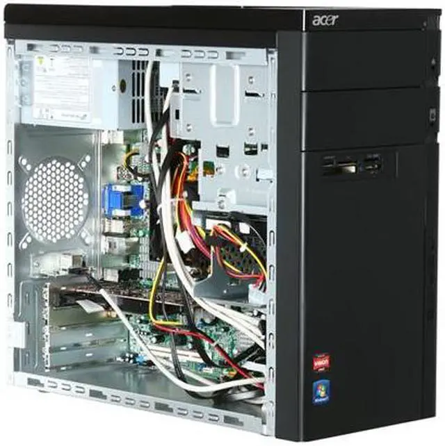 Alt view image 7 of 14 - Acer Desktop PC Aspire AM3400-B4052 (PV.SF702.002) AMD Athlon II X4 645 4GB DDR3 1TB HDD ATI Radeon HD 5450 (512 MB) Windows 7 Home Premium 64-bit