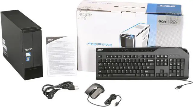 Alt view image 8 of 8 - Acer Desktop PC Aspire AX3910-U4022 (PT.SED02.016) Intel Pentium E5800 4GB DDR3 1TB HDD Intel GMA X4500HD Windows 7 Home Premium 64-bit