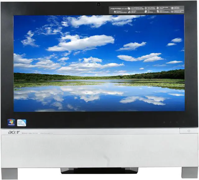 Alt view image 2 of 8 - Acer All-in-One PC AZ3731-UR21P (PW.SF5P2.001) Intel Pentium E6700 4GB DDR3 1TB HDD 21.5" Touchscreen Windows 7 Home Premium 64-bit