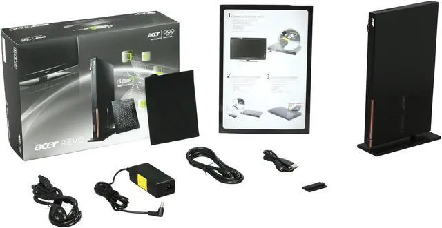 Alt view image 8 of 8 - Acer Home Media Center Revo RL100-UR20P (PT.SESP2.001) AMD Athlon II Neo K325 4GB DDR3 750GB HDD Windows 7 Home Premium 64-bit