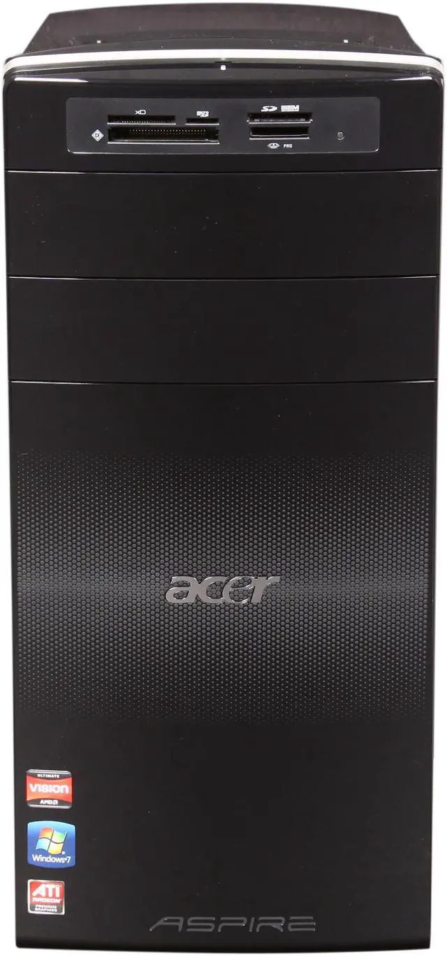 Alt view image 2 of 10 - Acer Desktop PC Aspire AM3410-UR22P (PT.SGDP2.004) AMD Phenom II X4 840T 4GB DDR3 1TB HDD AMD Radeon HD 6450 1GB Windows 7 Home Premium 64-bit