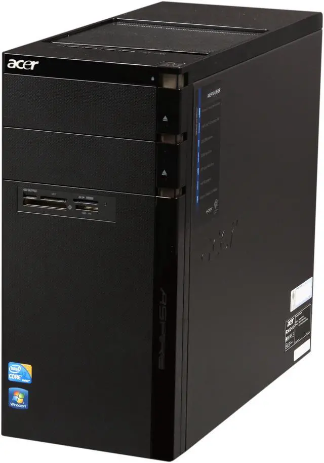Alt view image 3 of 10 - Acer Desktop PC AM3910-UR30P (PT.SDXP2.001) Intel Core i3-540 2GB DDR3 500GB HDD Intel HD Graphics Windows 7 Home Premium 64-Bit