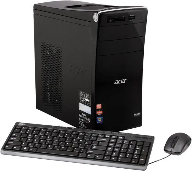 Main image of Acer Desktop PC AM3450-UR10P (PT.SHDP2.004) AMD FX-Series FX-8100 6GB DDR3 1TB HDD AMD Radeon HD 7350 1GB Windows 7 Home Premium 64-Bit