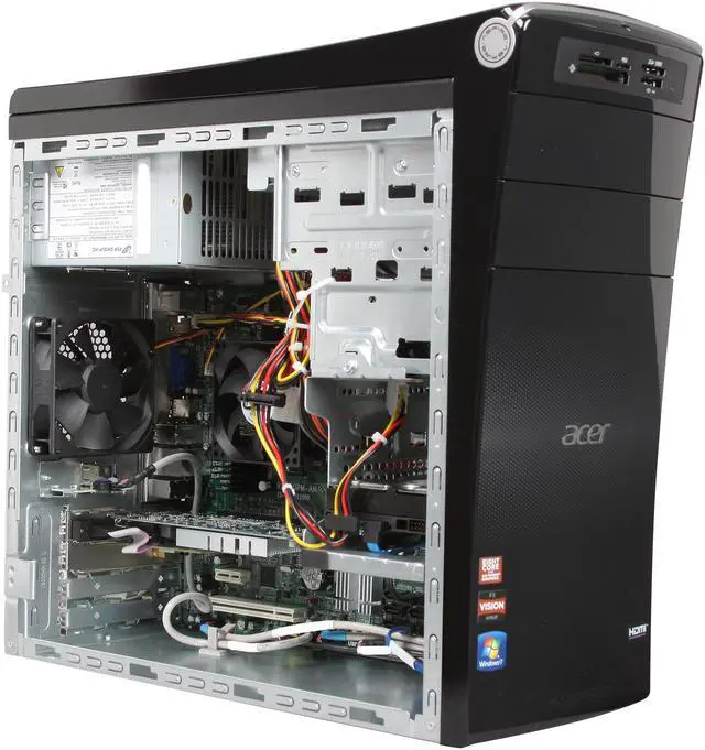 Alt view image 8 of 10 - Acer Desktop PC AM3450-UR10P (PT.SHDP2.004) AMD FX-Series FX-8100 6GB DDR3 1TB HDD AMD Radeon HD 7350 1GB Windows 7 Home Premium 64-Bit