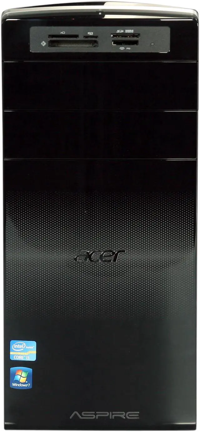 Alt view image 2 of 10 - Acer Desktop PC AM3970-UR10P (PT.SHAP2.010) Intel Core i3-2120 6GB DDR3 1TB HDD Intel HD Graphics Windows 7 Home Premium 64-Bit