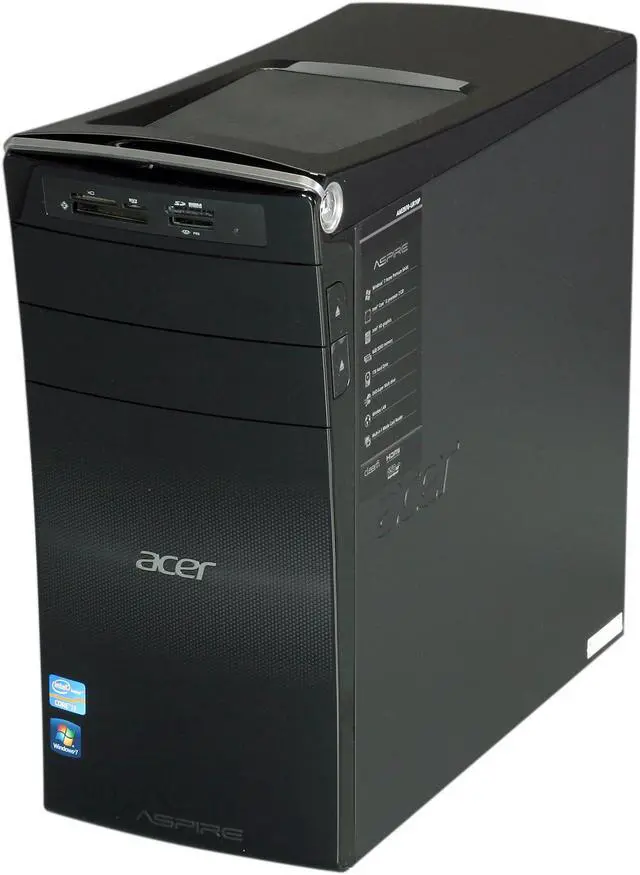 Alt view image 3 of 10 - Acer Desktop PC AM3970-UR10P (PT.SHAP2.010) Intel Core i3-2120 6GB DDR3 1TB HDD Intel HD Graphics Windows 7 Home Premium 64-Bit