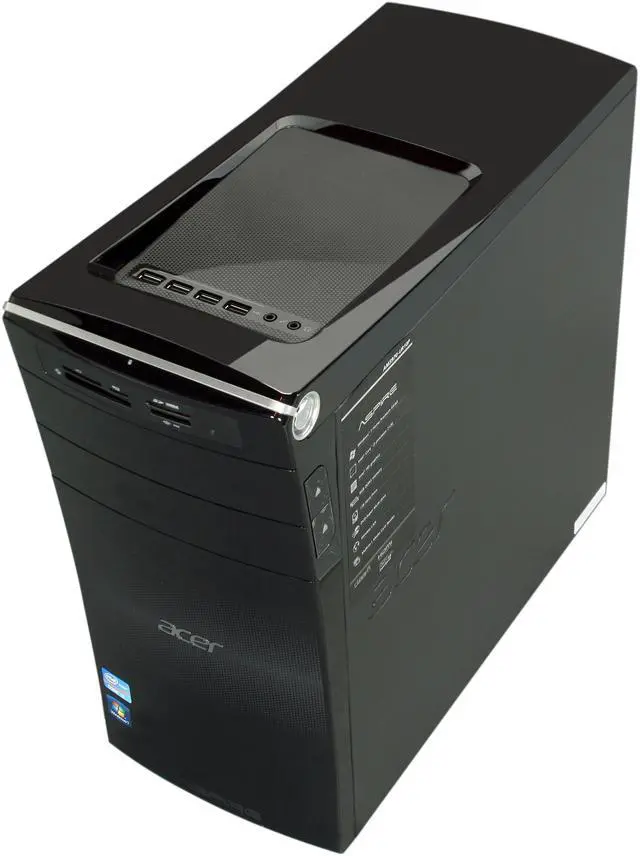 Alt view image 8 of 10 - Acer Desktop PC AM3970-UR10P (PT.SHAP2.010) Intel Core i3-2120 6GB DDR3 1TB HDD Intel HD Graphics Windows 7 Home Premium 64-Bit