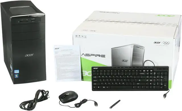 Alt view image 10 of 10 - Acer Desktop PC AM3970-UR10P (PT.SHAP2.010) Intel Core i3-2120 6GB DDR3 1TB HDD Intel HD Graphics Windows 7 Home Premium 64-Bit