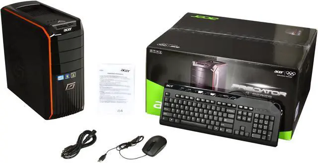 Alt view image 10 of 10 - Acer Desktop PC Predator AG3610-UR10P (PT.SHBP2.002) Intel Core i7-2600 8GB DDR3 2TB HDD NVIDIA GeForce GT 530 Windows 7 Home Premium 64-Bit