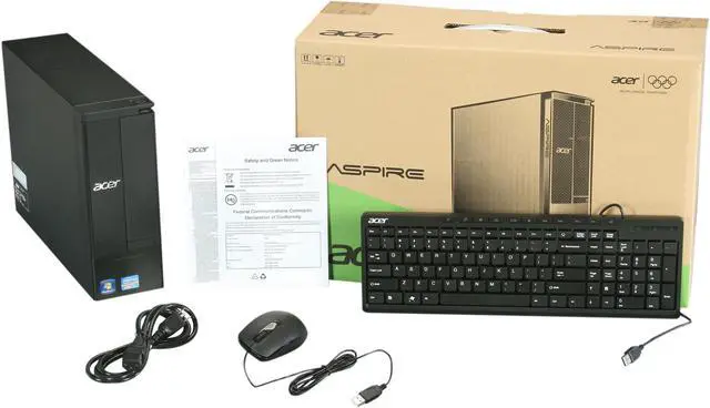 Alt view image 9 of 9 - Acer Desktop PC AX1930-UR10P (PT.SGAP2.003) Intel Core i3-2120 4GB DDR3 500GB HDD Intel HD Graphics Windows 7 Home Premium 64-Bit