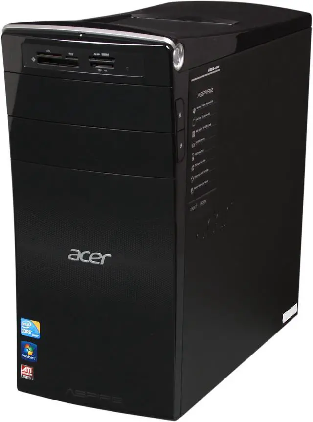 Alt view image 3 of 10 - Acer Desktop PC Aspire AM3910-UR10P (PT.SDXP2.002) Intel Core i3-540 2GB DDR3 500GB HDD AMD Radeon HD 6450 512MB Windows 7 Home Premium 64-Bit